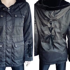 Steve Madden Lightweight Spring Fall Hooded Jacket S/M​​​​​​